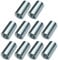 AERZETIX - C49630 - Lot de 10 écrous manchons de jonction M8x20x11mm filetés - manchon de raccordement rond cylindrique prolongateur - en acier zingué