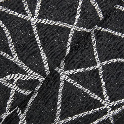 DESHOME Rebel - Tessuto al metro Jacquard Italiano Stoffa al metro per tappezzeria divani, poltrone, cuscini, sedie (Nero, 1 metro)