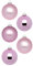 Inge Glas Magic Weihnachtskugeln klein | 36 Kugeln 4cm | Christbaumkugeln aus Glas (Pink Blush | rosa matt/Glanz)