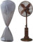 UCARE Fan Cover Waterproof Dustproof Electric Fan Cover All Inclusive Standing Round Floor Fans Moisture-Proof Cover with Zipper for Indoor Outdoor Household Patio (Grey)
