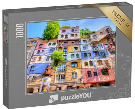 puzzleYOU: Puzzle 1000 Teile „Hundertwasserhaus in Wien, Österreich“ – aus der Puzzle-Kollektion Wien, Europa, Österreich