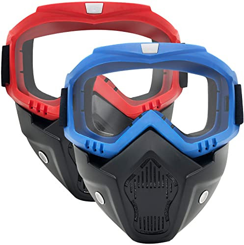 Toyer 2 Pack Taktische Maske Abnehmbare Goggle-Masken Kompatibel mit Nerf Rival, Apollo, Zeus, Khaos, Atlas, Artemis Blasters Rival Maske