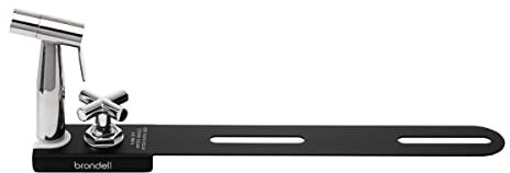 Brondell MBH-40-B CleanSpa Luxury Handheld Bidet Attachment for Toilet with Stainless Steel Holster and Built-in Shut Off Valve, Dual Spray Options, Includes Spiral Metal Hose, Black