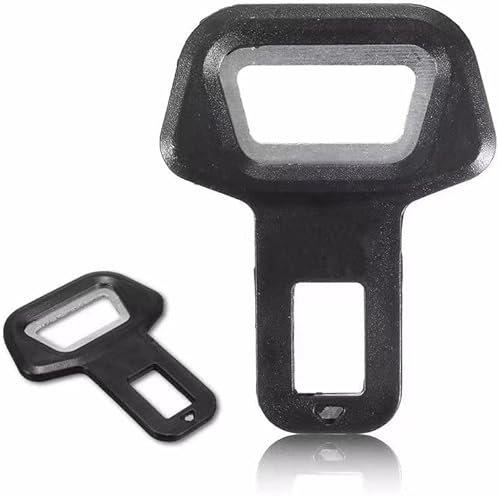 Norhogo 2 pezzi nero disattivare allarme cintura di sicurezza, con apri cintura integrato, Auto fibbia cintura di fissaggio, Nero