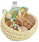 Cesto tesoros bebé. Cesto sensorial bebé. Juego estimulación sensorial Montessori para bebés entre 4 y 18 meses. ¡Más que un juego para el aprendizaje de tu bebé! COLOR AMARILLO