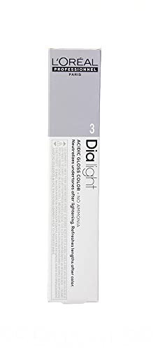 L'Oréal Professionnel DiaLight 3 Coloración Castaño Oscuro Sin Amoniaco, 50ml