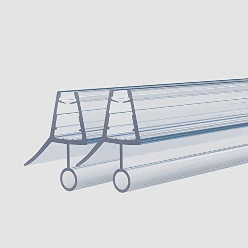 Dichtung 2x80cm Ersatzdichtung Duschkabine für 4mm 5mm 6mm gerade Glastür Stärken Duschtür Wasserabweisende einstellbare Duschdichtung Spritzschutz Bad Dusche glasdicke
