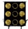 Ulticool Rideau de douche, motifs de cercles dorés et soleil, lune chic, 180 x 200 cm, lavable, anti-moisissure, avec 12 anneaux, doré et noir