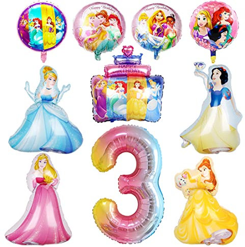 Geburtstag Luftballons Mädchen, 12 Stück Luftballon Rosa Geburtstag Kit, Folienballon 3 Jahre Mädchen, Große Größe Folienballons, Geburtstagsdeko für Partei Hintergrunden