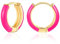 MESOVOR Boucles D'oreilles de Cerceau en Or pour Femmes, Boucles D'oreilles Légères Plaquées en Or 18K | Boucles D'oreilles Hypoallergéniques Cadeaux pour les Filles (Rose Vif)