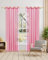 Gräfenstayn 2er-Set Venezia transparente Voile Gardinen mit Ösen - Stores Über-Gardine Wohnzimmer Schlafzimmer - Vorhänge Ösenschal durchsichtig halbtransparent 145x140cm (Höhe/Breite) Rosa