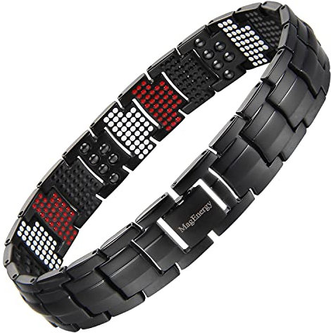 MagEnergy Reines Titan-Armband für Herren, 4 Elemente, 591 Stück, magnetische Armbänder für Männer, Jahrestag, Weihnachten, Valentinstag Geschenke