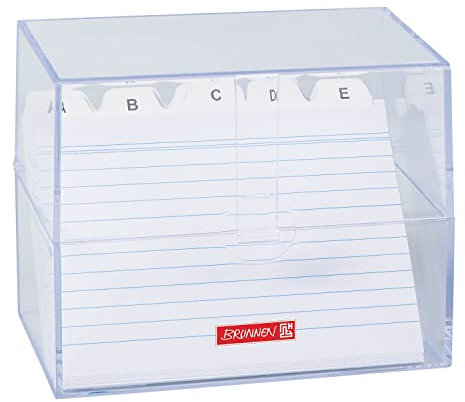 PARTY DISCOUNT NEU BRUNNEN Karteikarten-Box DIN A6 mit Karteikarten transparent