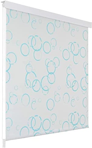 BULANED Duschrollo, Spritzschutz Für Badewanne, Duschvorhang Badewanne, Badewanne Vorhang, Duschvorhang Rollo, 120 x 240 cm Blasenmuster