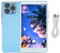 MP4 Player with Bluetooth, 5 Inch HD Touch Screen WiFi Music Player HiFi Noise Reduction MP4 Player with Camera, 2200mAh Battery (Blue)
