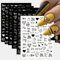 6 Sheets Nail Art Stickers Love Heart Letters Nail Sticker Decals Self-Adhesive Nail Sticker Manicure Tips DIY Nail Art Design Nail Decorations for Women Girls