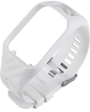 Homoyoyo Correa De Silicona Para Reloj Grabada Láser Pulsera De Reloj Inteligente De Repuesto Compatible Serie Color Blanco Material De Calidad