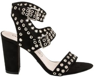 CHATTAWAK Damen 5glaeulblack38 Sandale mit Absatz, Schwarz, 38 EU