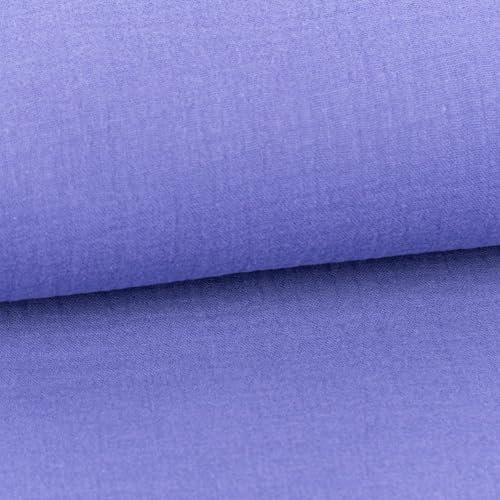 SCHÖNER LEBEN. Double Gauze Bio Musselin Windelstoff Uni Lavendel lila 1,30m Breite
