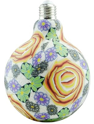 X4-LIFE LED-Porzellankugel mit E27-Fassung mit verschiedenen Mustern (Bunt)