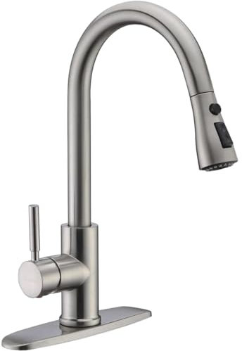 Kitchen Tap Grifo De Cocina De Cobre Fregadero Abatible Grifo Mezclador De Agua Fría Y Caliente Cepillado
