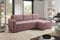 IMPAR24 Ecksofa TALLI, Eckcouch in L Form mit Schlaffunktion und Bettkasten, Farbe: Lila, Ottomane universal, Cordstoff