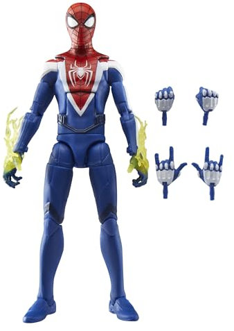 Marvel Legends Series Gamerverse Miles Morales Verbesserter-Anzug-Stil, Spider-Man Action-Figur mit Händen zum Austauschen, Spielzeug für Jungen, Mädchen und erwachsene Fans zum Sammeln und Ausstellen