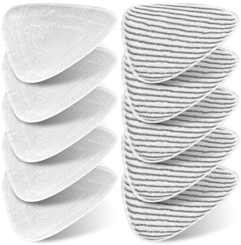 10 Pièces Housses de Rechange pour Nettoyeur a Vapeur, Recharge pour Balai Vapeur, réutilisables, pour Nettoyeur a Vileda Steam Accessoire, pour Enlevez Les Taches Sales Gardez le Sol Propre