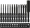 Lot de 13 embouts triangulaires spéciaux pour visseuse, tournevis en U avec tête magnétique puissante 1/4, tige hexagonale pour visseuse à percussion