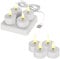 Spetebo LED Teelicht warm weiß wiederaufladbar mit Ladestation - 8er Set - Künstliche Kerzen mit Flackereffekt Akku betrieben - Deko Licht für Weihnachten Advent Hochzeit Geburtstag Kerze flammenlos