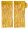 PHENO FLAGS 2 Stück Goldener Lametta Vorhang, 1x2,5m - Glitzernde Silvester-Deko im Funkelnden Metallic-Look, Lametta Girlande für Ihre Party