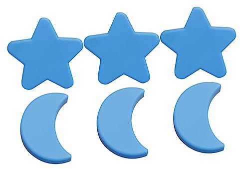 HOMSFOU 6 Stk Einfacher Stern-möbelgriff Schranktürknauf Griffe Einfacher Schrankgriff Mond-zuggriff Knopf Türschnalle Mini Alter Türknauf Zieht Schubladengriff Griff Schublade Blue