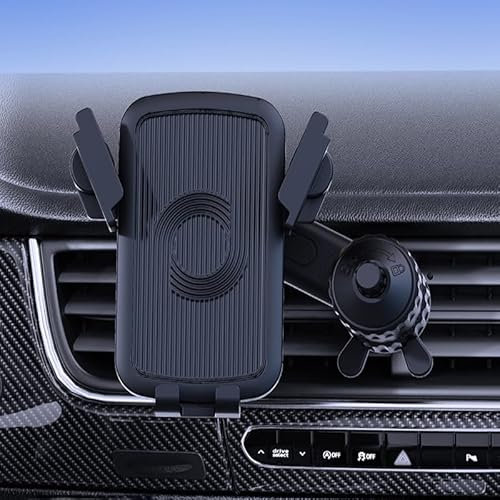WXRNBN Car Phone Holder for Kia Tonic 2018-2020, Air Vent Car Phone Mount Cradle, Adjustable Rotation Super Stable Hook Clip Car Accessories,Black