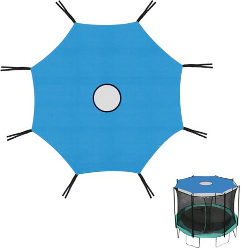 MeYuxg Trampolin Überdachung Abdeckung, 8 Stangen Oxford-Stoff Trampolin-Sonnenschutz,UV-Beständige Trampolin Zubehör, für Innenhof, Spielplatz,Outdoor (308CM)