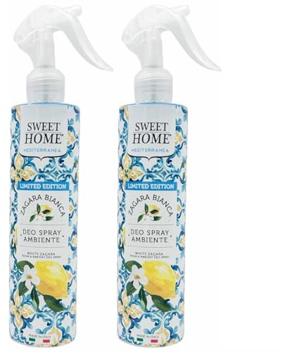 Sweet Home Suarez Mediterranea Zagara Bianca Deodorante Per Ambienti Spray 250 Ml 2 Unità