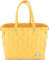 normani® Einkaufstasche Shopper geflochten aus Kunststoff - robuster Strandkorb Vintage Style 38cm x 25cm x 28cm Farbe Gelb