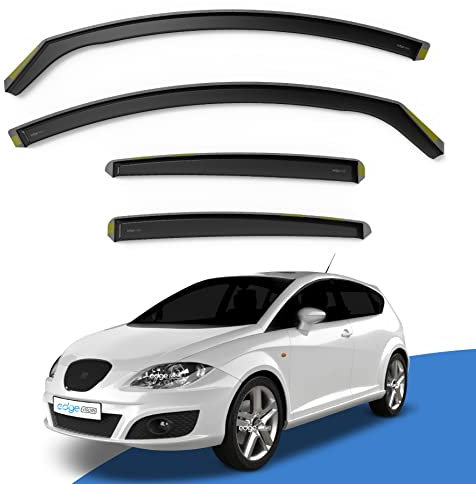 lmhltsy Windabweiser Passend Für SEAT Leon MK2 1P (2006-2012) 5 Door Hatchback 4pc Set, Ästhetisches Design, Langlebig & Robust, Leichte Installation