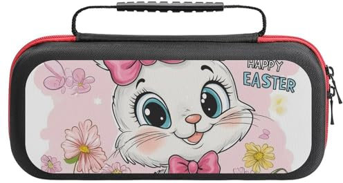 Nintendo Switch 2 Easter Tragetasche​ | All-in-One ​Koffer Für Nintendo Switch​ Mit ​OLED Schutz​ & Platz Für 20 ​Spiele​ | Stoßfeste ​Switch Schutzhülle​ Mit Reißverschlussfach Für ​Controller, ​Kons