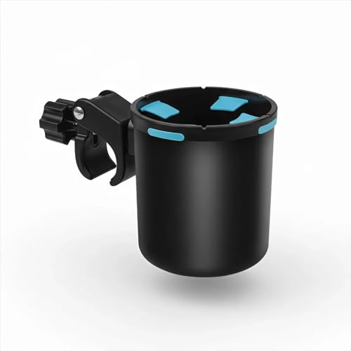 IVYSUN Marine Boat Rail Cup Holder,No-Drill Tool-Free Install,Holds 30-40oz Tumblers,Install On Bimini Top Conver Rail Or Pole, Gift for Pontoon, PWC, Jet Ski