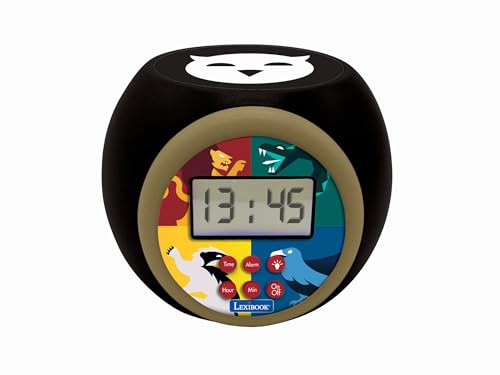 Lexibook, Harry Potter Réveil Projecteur, RL977HPLXB | Projection au plafond, minuterie, écran LCD, snooze, sur pile