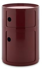 Kartell Componibili Big, Container 2-fächer, Durchmesser 42 cm, Bordeaux