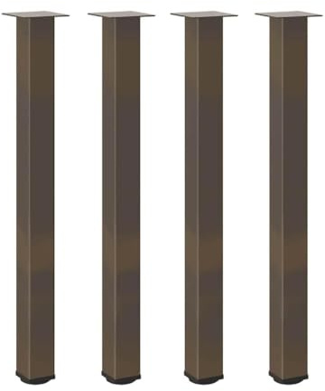 Teenpull Bartischbeine 4 STK. Naturstahl 90-92 cm, pulverbeschichtet, verstellbar, für Stehtische, robuste Metall-Tischbeine