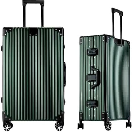 Aoliwei 100% Aluminium Koffer (100L) - Großer L Vollaluminium Reisekoffer - Premium Check-in Trolley mit TSA-Schloss & 360° Doppelrollen - Robust & Sicher für Langzeitreisen