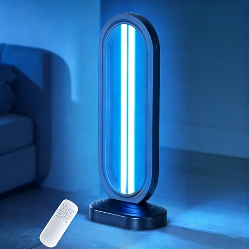 BININBOX Lampada di Disinfezione UV-C 38W con Ozono Lampada di Sterilizzazione Ultravioletta Portatile con Timer e Telecomando, Copertura fino a 40m² per Casa, Auto, Camera da Letto (Nero)
