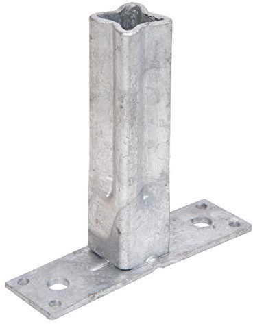Alberts 701901 Handlaufstütze für Universalpfosten | feuerverzinkt | Breite 104 mm | Tiefe 30 mm