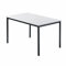 Besprechungstisch 1200x800mm Grau Fuß Vierkantrohr schwarz