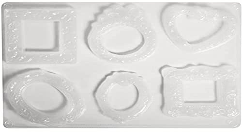 Rayher Hobby 36008000 Gießform Bilderrahmen, 6 Motive, 6,5-8 cm, Größe 23,2 x 18,3 cm