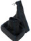 SCHALTSACK + HANDBREMSMANSCHETTE Echt Leder - Naht Blau