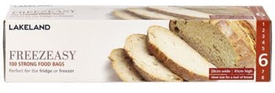 100 x Lakeland Freezeasy Freezer Bags - 28 x 41cm