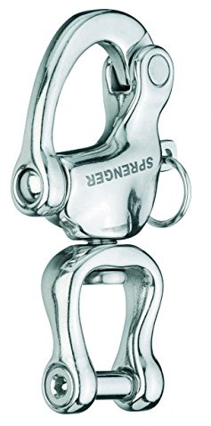 Sprenger 360° Edelstahl Wirbel Schnappschäkel Boot Segeln, Größe (mm):130mm